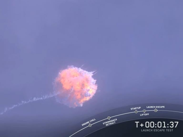 SpaceX rocket explodes mid-flight in astronaut &apos;Abort Test&apos;