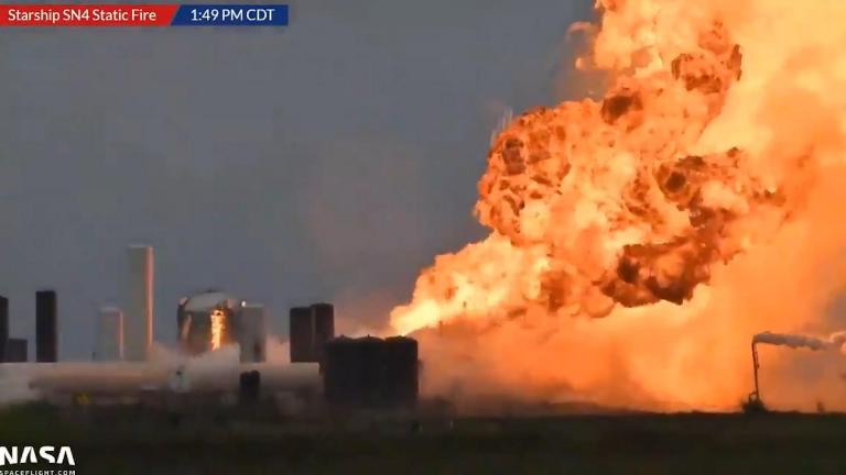 SpaceX Starship rocket explodes in dramatic fireball after test