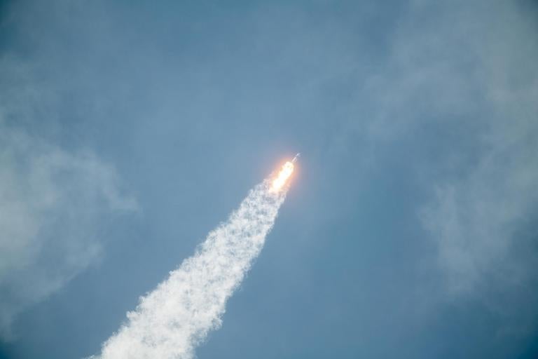 Nasa astronauts conduct last spacewalk before heading back to Earth in pioneering SpaceX flight