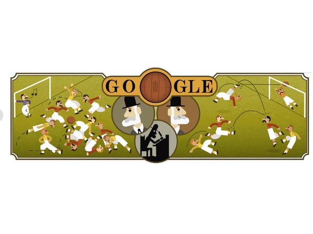 Google Doodle celebrating "father of football" Ebenezer Cobb Morley