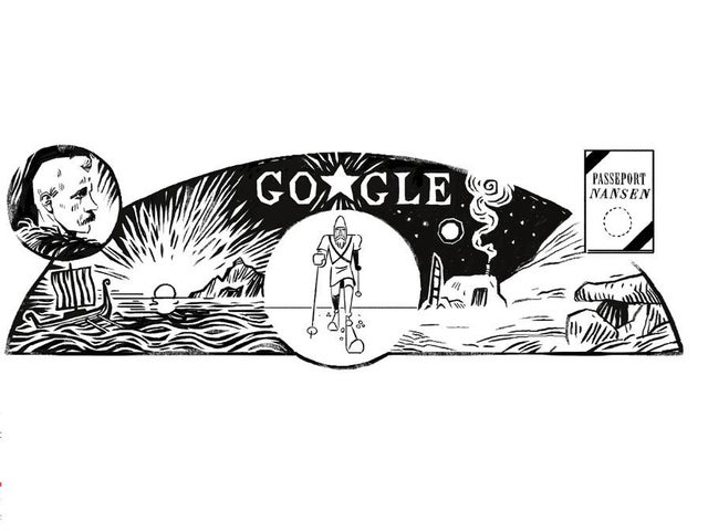 Google Doodle celebrating Norwegian explorer Fridtjof Nansen