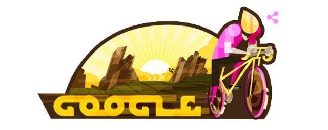 Google Doodle celebrating Giro d'Italia's 100th Anniversary