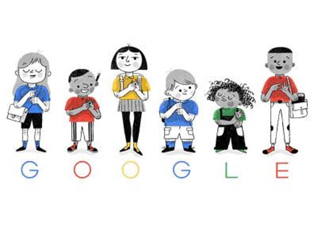 Google Doodle celebrating British Sign Language