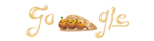 Google Doodle celebrating falafel