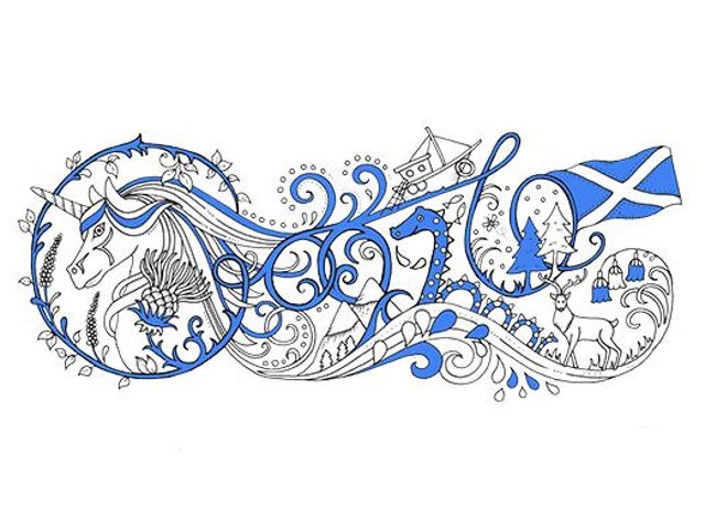 Google Doodle celebrating St Andrew's Day