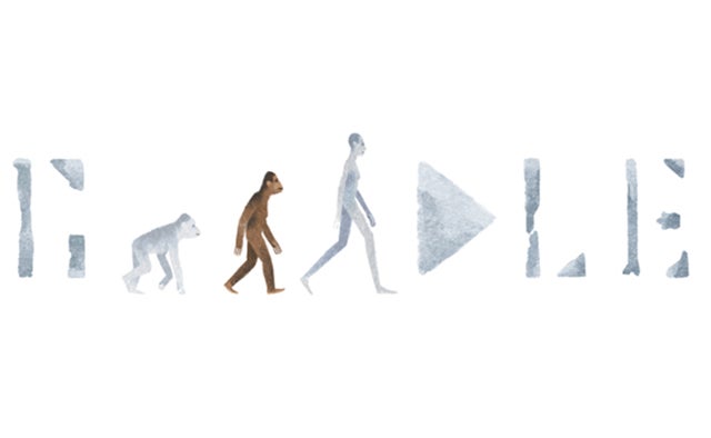 Google marks the 41st anniversary of the discovery of 'Lucy', the name given to a collection of fossilised bones that once made up the skeleton of a hominid from the Australopithecus afarensis species, who lived in Ethiopia 3.2 million years ago