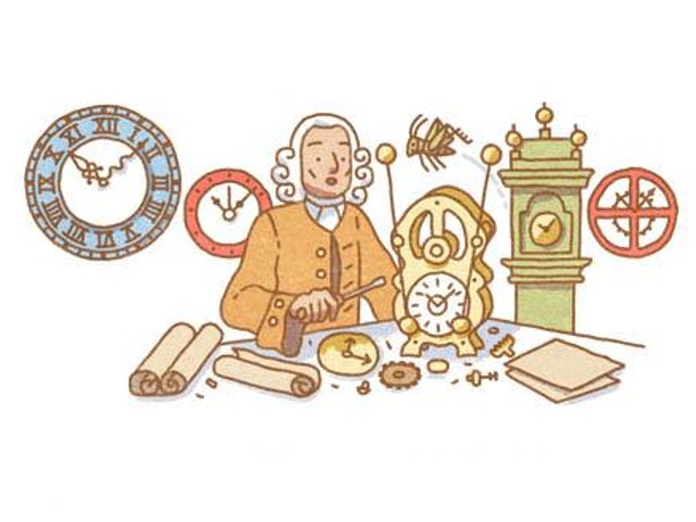 Google Doodle celebrating clockmaker John Harrison