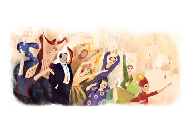 Google Doodle celebrating art critic Sergei Diaghilev