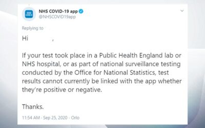 NHS tracing app problem that left tens of thousands of tests unlogged 'has been fixed'