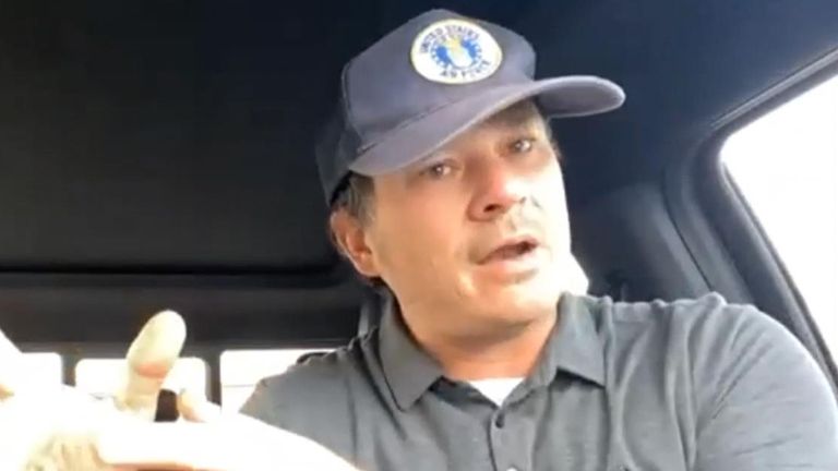 Blink 182 member, Tom Delonge talking in his car.