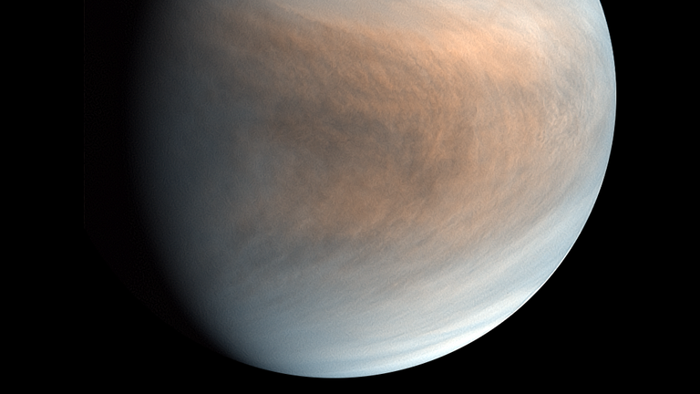 Venus is covered in clouds of sulphuric acid. Pic: JAXA