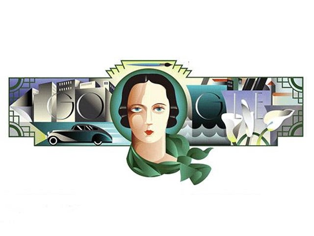 Google Doodle celebrating painter Tamara de Lempicka