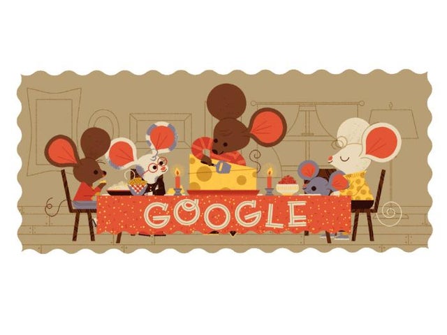 Google Doodle celebrating Thanksgiving 2018