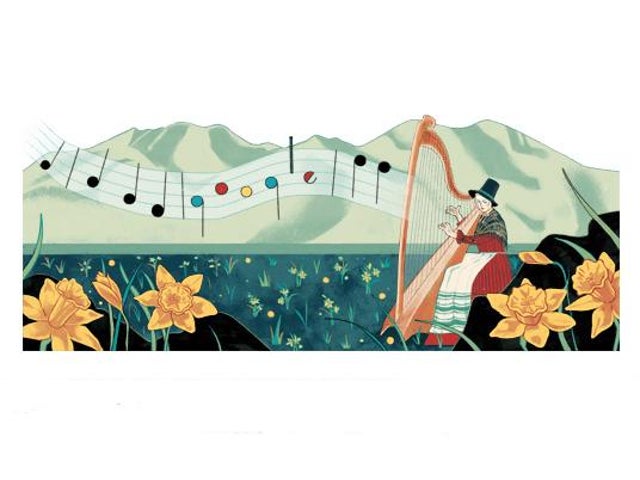 Google Doodle celebrating St. David's Day