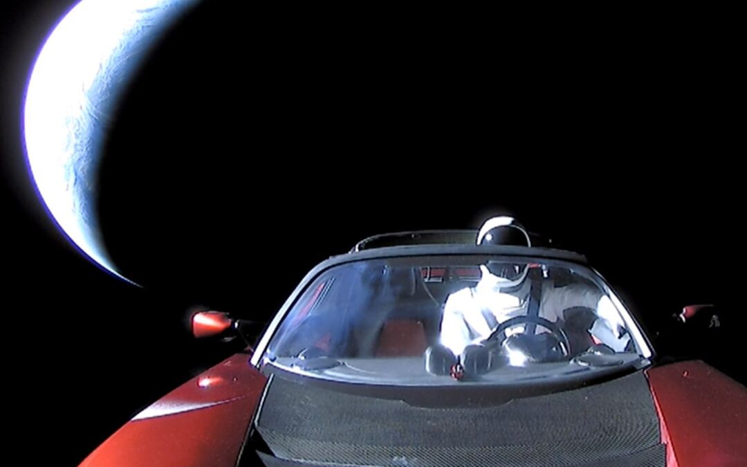 Tesla Roadster launched into space in 2018 approaches Mars